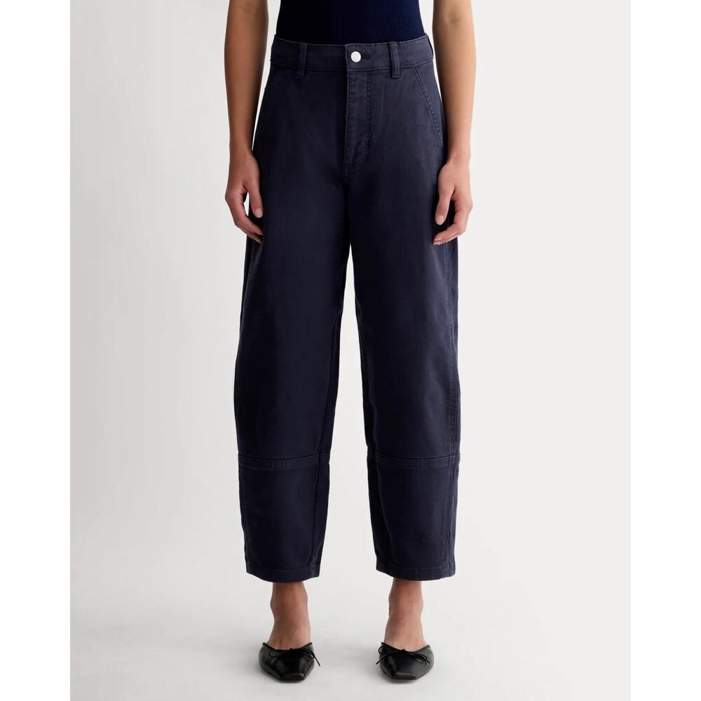 NWT Everlane The Utility Barrel Pant High Rise In Navy Blue Size 14 Tall - Picture 1 of 10